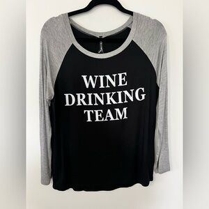 Triumph Black and Gray Long Sleeve Tee